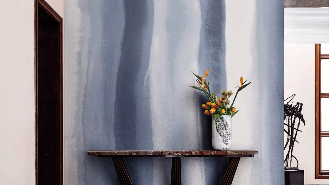 Carta da parati Soft Stripe Clouds di London Art