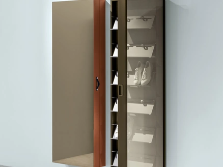 Scarpiera specchiera Box di Kristalia