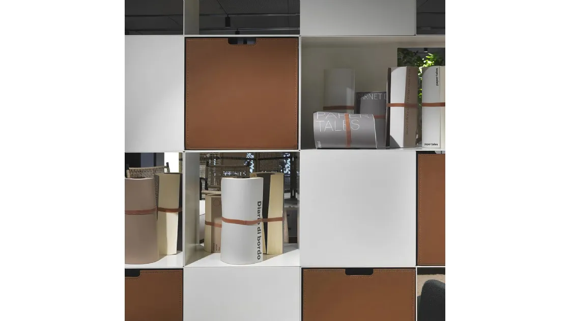 Contenitore Box in cuoio di Flexform