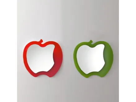Specchio a forma di mela in melaminico Fruit di Ponti Terenghi