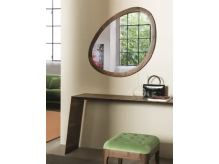 Specchio a muro con cornice in legno Giolino di Porada