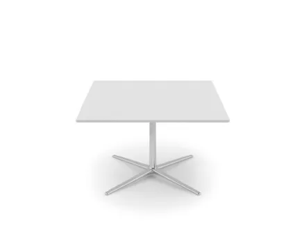 Tavolino Loop Table con top in laminato Bianco e base in alluminio di Infiniti