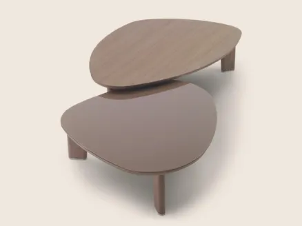 Tavolino Arnold in vetro o legno di Flexform