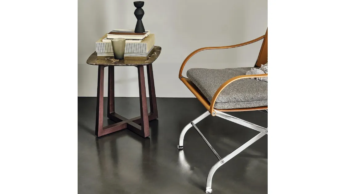 Tavolino Gipsy in marmo e legno di Flexform