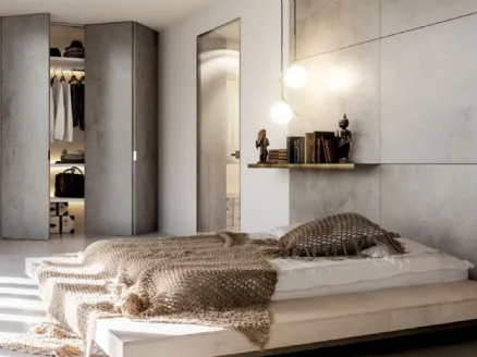 Porta battente per interni in vetro dallo stile minimalista Gaia Filo muro di Doal