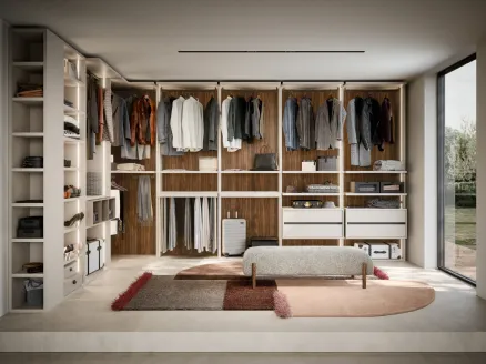 Cabina Armadio Ben in laccato opaco ed Ecolegno di Novamobili