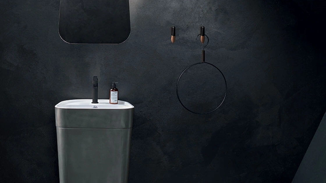 Lavabo Free 03 in tinta Metallico Ferro di Cerasa