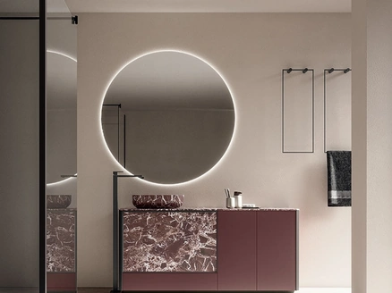 Mobile da Bagno Honey 01 in laccato e resina di Cerasa