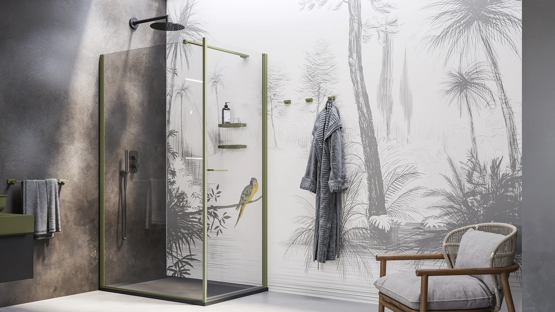 Box Doccia Walk In Porta battente di Inda