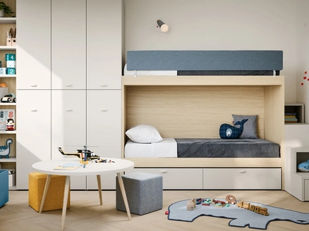 Cameretta con letti a castello Nuk di Nidi