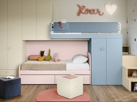 Cameretta con letti a soppalco di Nidi