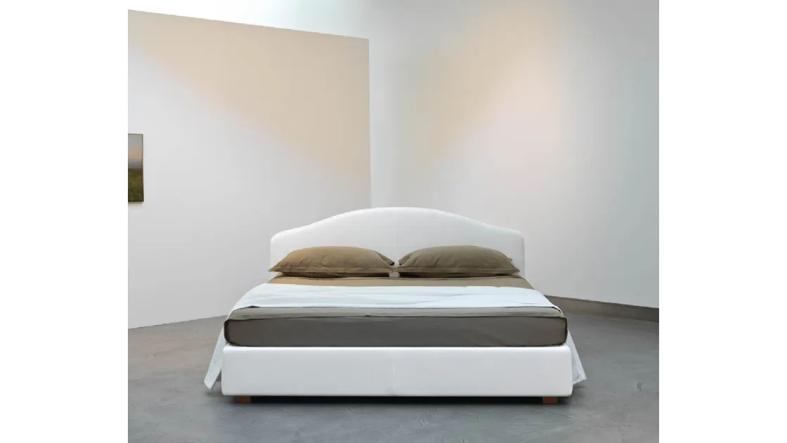 Letto in tessuto con testiera Elba di Horm