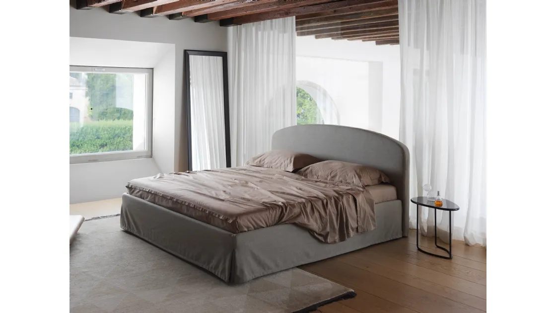 Letto in tessuto con contenitore Linosa Plus di Horm