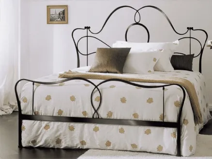 Letto in ferro battuto con testiera Marlen di Bontempi