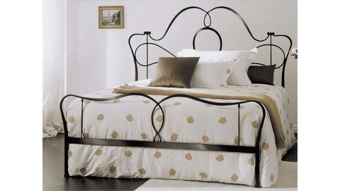 Letto in ferro battuto con testiera Marlen di Bontempi