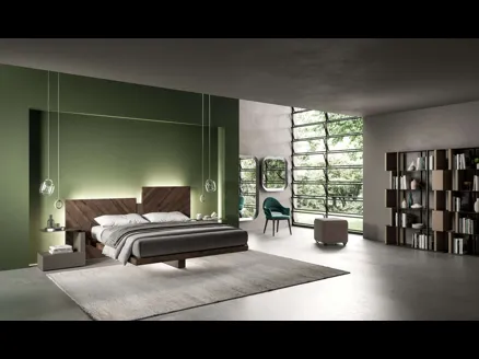 Letto con box contenitore Nazarè di Ozzio