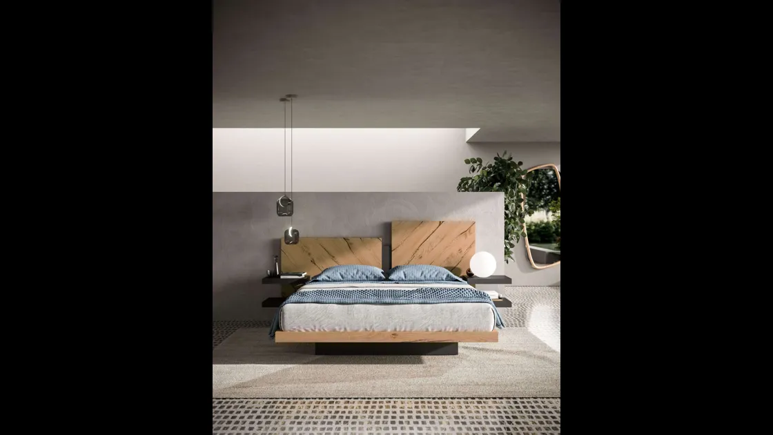 Letto con box contenitore Nazarè di Ozzio