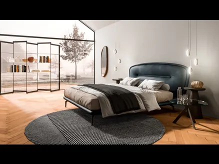 Letto in pelle Romance di Ozzio