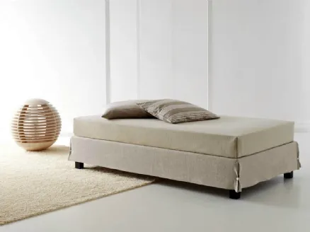 Letto singolo in tessuto sfoderabile Sommier White di Horm