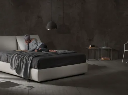 Letto con contenitore e testiera relax Zoe tre Ring 28 di Excò