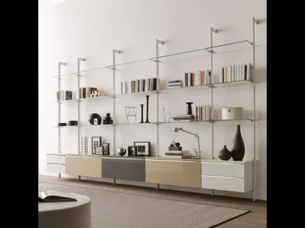 Libreria Clark in metallo e vetro di Ponti Terenghi