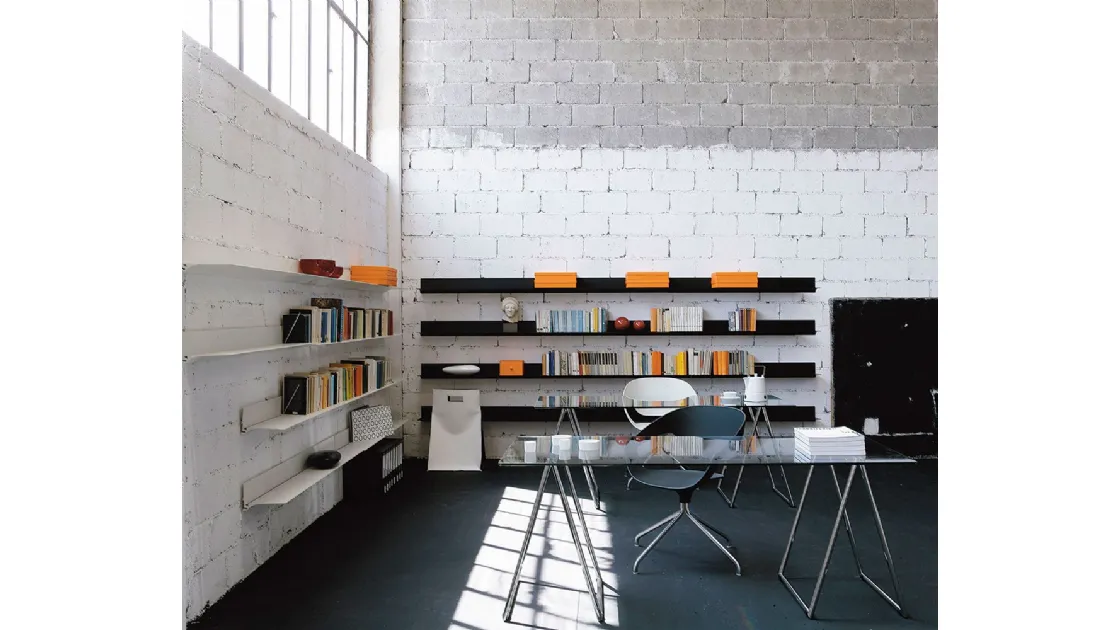 Libreria a muro in alluminio Web Stopper di Horm