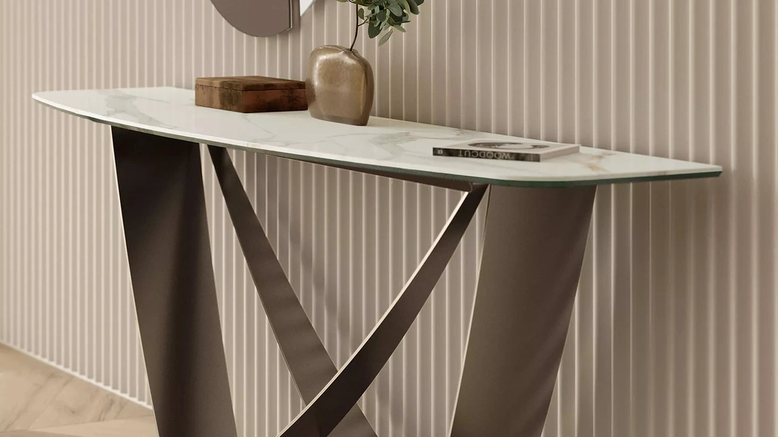 Mobile ingresso Bach Consolle in SuperMarmo di Bontempi