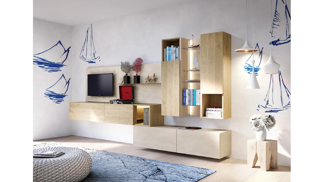 Parete Attrezzata Sky 207 di Astor Mobili