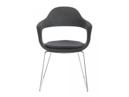 Poltroncina in feltro con struttura in metallo Frenchkiss di Enrico Pellizzoni
