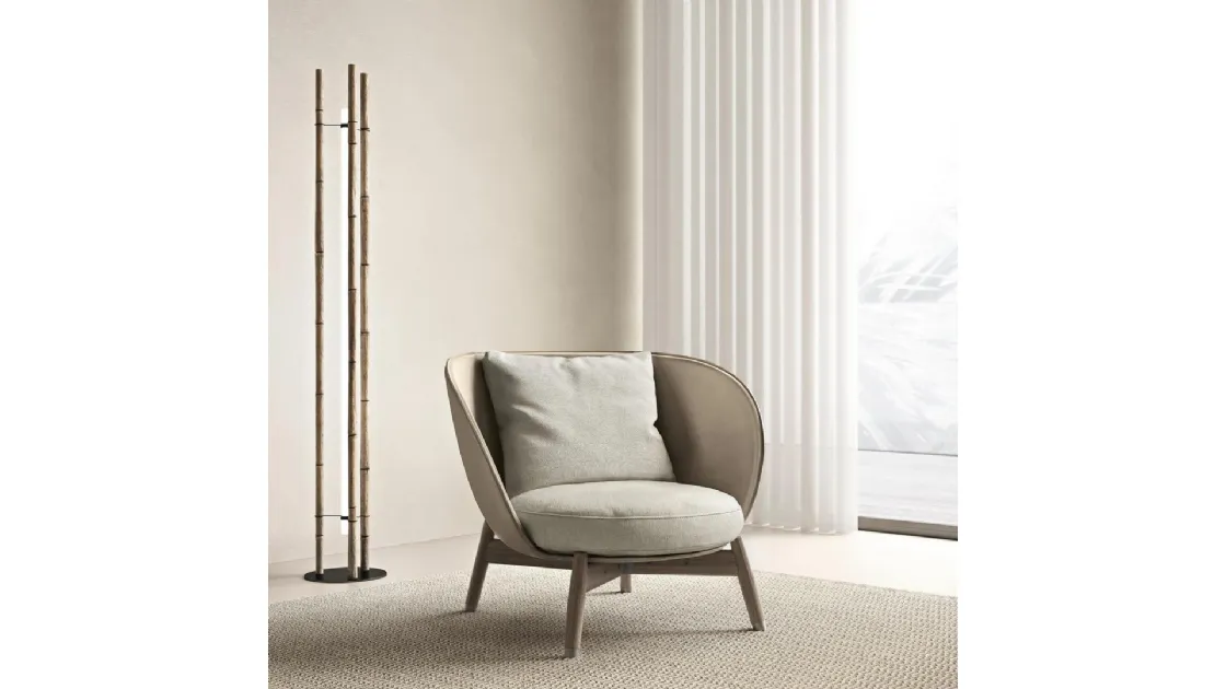 Poltroncina in pelle Eri di Flexform
