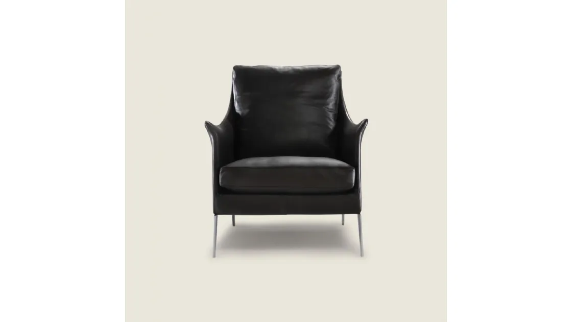 Poltrona in pelle Boss di Flexform