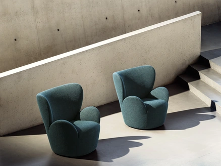 Poltrona Libelle in tessuto imbottito di Frigerio