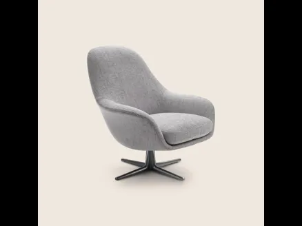 Poltrona Sveva Soft in tessuto imbottito di Flexform