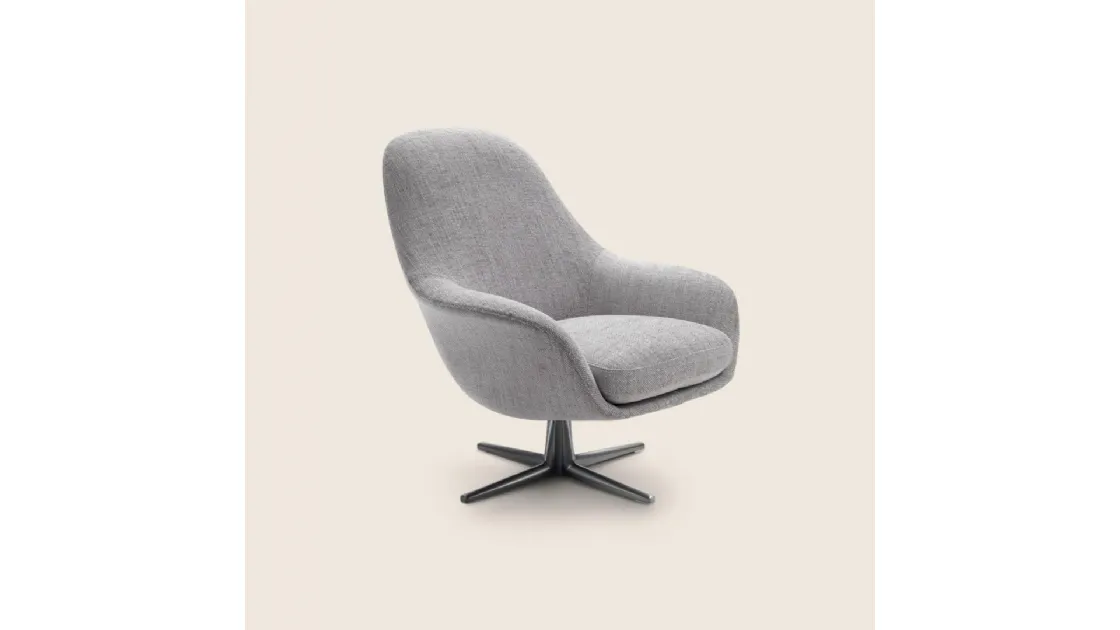 Poltrona Sveva Soft in tessuto imbottito di Flexform