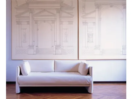 Divano Letto moderno con braccioli sottili in tessuto Bye di Campeggi