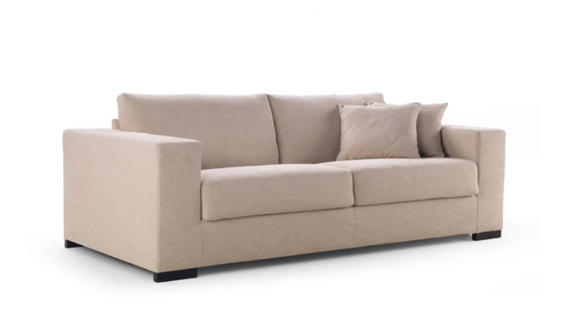 Divano letto semplice e moderno beige Dieci di Biba salotti