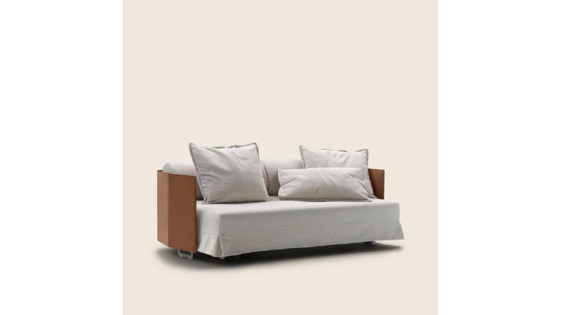 Divano letto in cuoio Eden di Flexform
