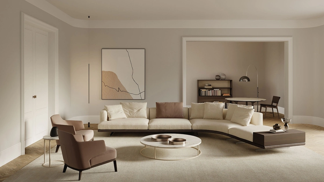 Divano angolare Horizon di Frigerio