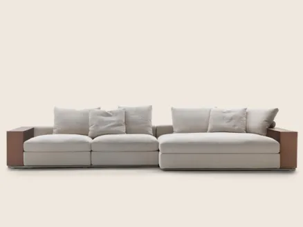 Divano con penisola Groundpiece di Flexform