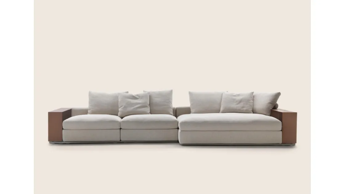 Divano con penisola Groundpiece di Flexform