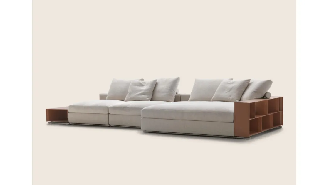 Divano con penisola Groundpiece di Flexform