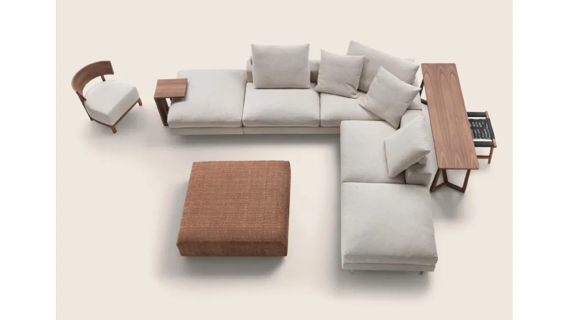 Divano angolare Lightpiece di Flexform