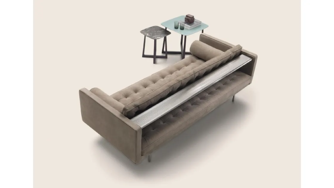 Divano lineare in pelle Magister di Flexform