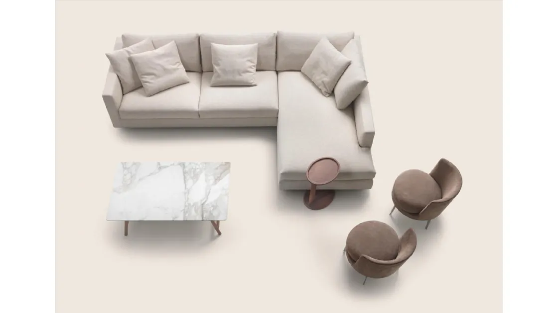 Divano ad angolo Magnum di Flexform