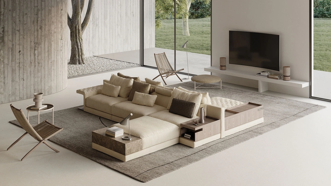 Divano bifacciale Miller Double di Frigerio