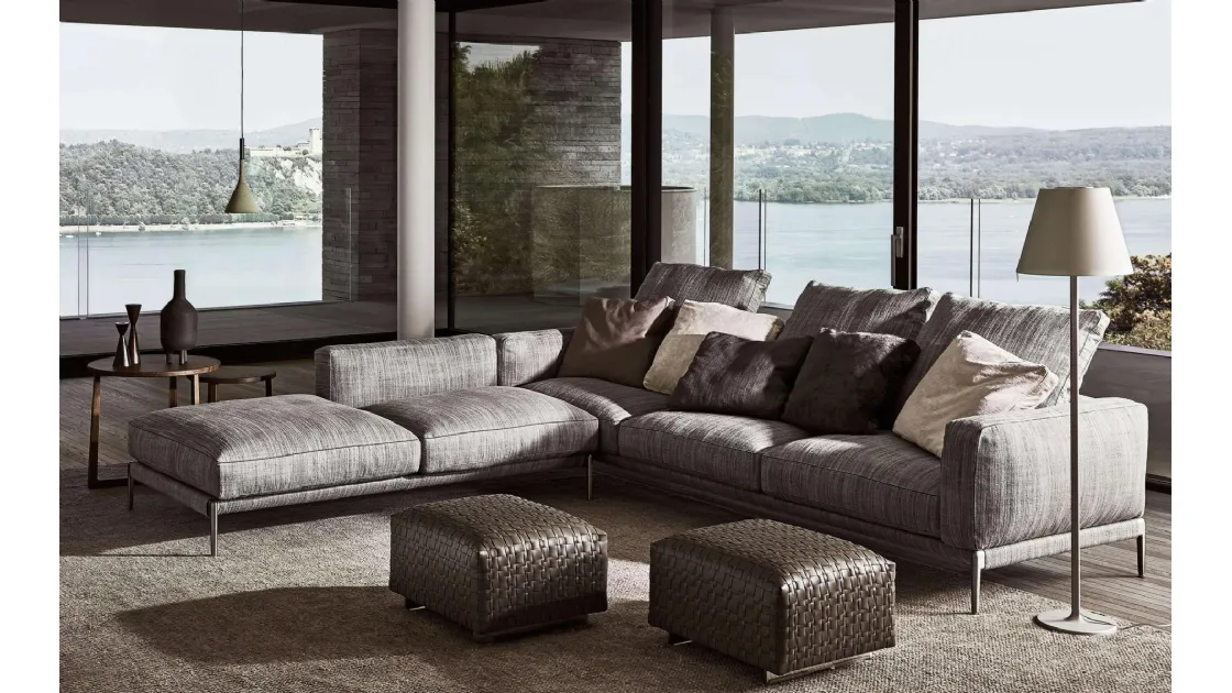 Divano moderno ad angolo Romeo di Flexform
