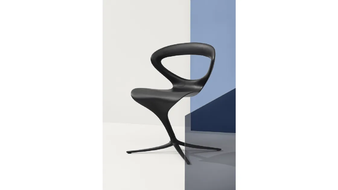 Sedia di design Callita Chair in poliuretano finitura Nero di Infiniti