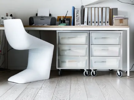 Sedia di design in polipropilene bianco Pulp di Kristalia