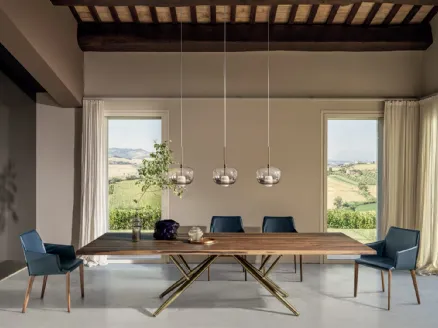 Sedia Sally in cuoio di Bontempi