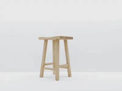 Sgabello in legno di rovere Vertigo di Fratelli Mirandola